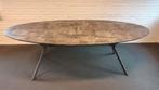 Eettafel ovaal betonlook 240 cm, Huis en Inrichting, Tafels | Eettafels, Ophalen, Gebruikt, 100 tot 150 cm, 200 cm of meer