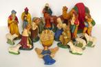 Oude gipsen kerstgroep jaren 50 - Retro kerststal optioneel, Diversen, Kerst, Ophalen of Verzenden, Gebruikt