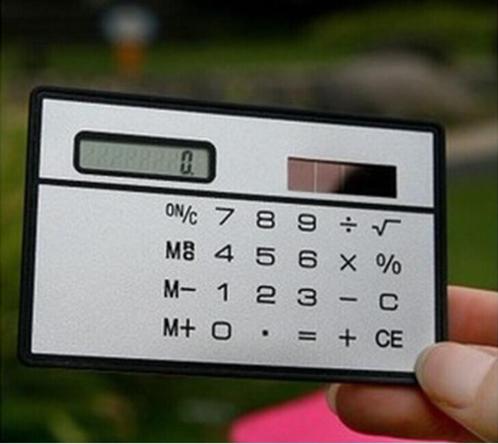 Calculator (CreditCard Formaat) op Zonne-Stroom, Gratis Verz, Diversen, Rekenmachines, Nieuw, Verzenden