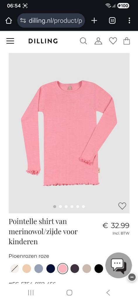 Dilling shirts longsleeve meisje 134/140 3x, Kinderen en Baby's, Kinderkleding | Maat 116, Zo goed als nieuw, Meisje, Shirt of Longsleeve