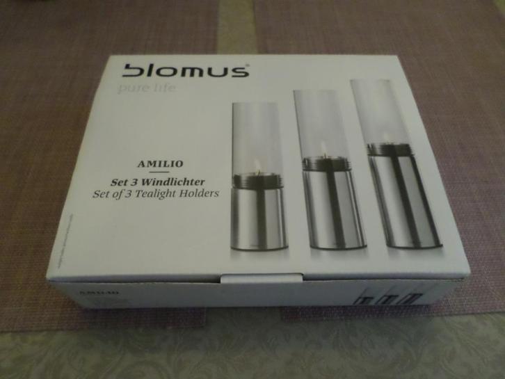 Blomus Amilio Windlicht - Theelicht Houders - Nieuw, Huis en Inrichting, Woonaccessoires | Kandelaars en Kaarsen, Nieuw, Minder dan 25 cm