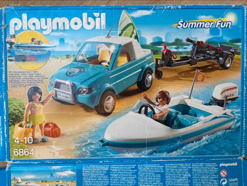 Playmobil Pick-up met speedboot en onderwatermotor – 6864, Kinderen en Baby's, Speelgoed | Playmobil, Gebruikt, Verzenden