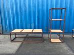 2x custom made Cortens stalen meubels, Huis en Inrichting, Ophalen, Eikenhout, 50 tot 100 cm, Zo goed als nieuw