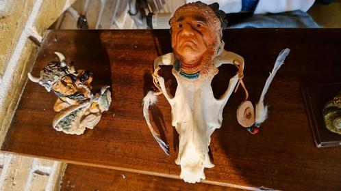 Indianen Figuren Set - Resin & Bot, Antiek en Kunst, Kunst | Beelden en Houtsnijwerken, Ophalen of Verzenden