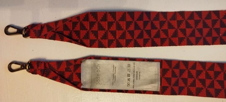 Tassenband van Sissy Boy terra/bordeaux z.g.a.n, Sieraden, Tassen en Uiterlijk, Overige Accessoires, Zo goed als nieuw, Ophalen of Verzenden