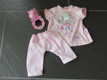Baby born kleding 2delig zomer setje met rammelaar. beschikbaar voor biedingen