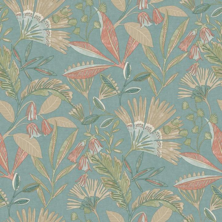 Dutch Ciara behang Matisse Tropical A63802, Huis en Inrichting, Stoffering | Behang, Blauw, Beige, Groen, Roze, minder dan 10 m²