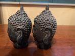 Twee stenen donkergrijze Boeddhabeeldjes, Huis en Inrichting, Ophalen of Verzenden