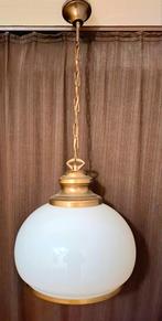 Vintage Kamerlamp, Glazen Kap ○48cm, Ophalen, Vintage, Zo goed als nieuw, Glas