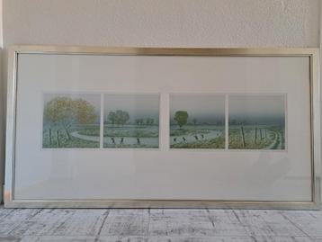 Elmar Gille zeefdruk - 4 luik beschikbaar voor biedingen