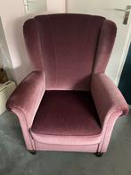 Velours, fluwelen zachte stoel fauteuil oudroze, Huis en Inrichting, Fauteuils, Ophalen, Nieuw, 50 tot 75 cm