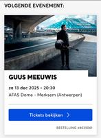 Guus Meeuwis 13-12-2025 AFAS Dome Antwerpen, Tickets en Kaartjes, Drie personen of meer