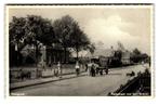 Hoogkerk, Kerkstraat met Ger. School, Verzamelen, Ansichtkaarten | Nederland, Verzenden, 1920 tot 1940, Gelopen, Groningen
