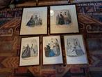 Prachtige modeprenten litho's in lijst, Ophalen of Verzenden