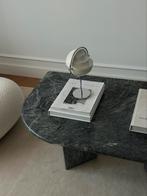Vintage massief donkergrijs marmeren salontafel mid century, Ophalen, 100 tot 150 cm, 50 tot 100 cm, Zo goed als nieuw