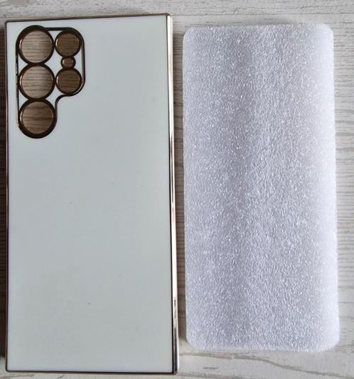 Samsung S22 ultra - Luxe cover (wit) - NIEUW, Telecommunicatie, Mobiele telefoons | Hoesjes en Frontjes | Samsung, Nieuw, Ophalen of Verzenden