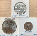 Nederland, zilver Juliana lotje met drie zilveren munten, Ophalen of Verzenden, Zilver