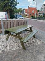 Mooie picknick tafel met opklapbare bankjes, Tuin en Terras, Tuinsets en Loungesets, Ophalen of Verzenden, Zo goed als nieuw, Hout