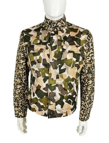 Bottega Veneta denim camo jas maat 48 catwalk jas beschikbaar voor biedingen