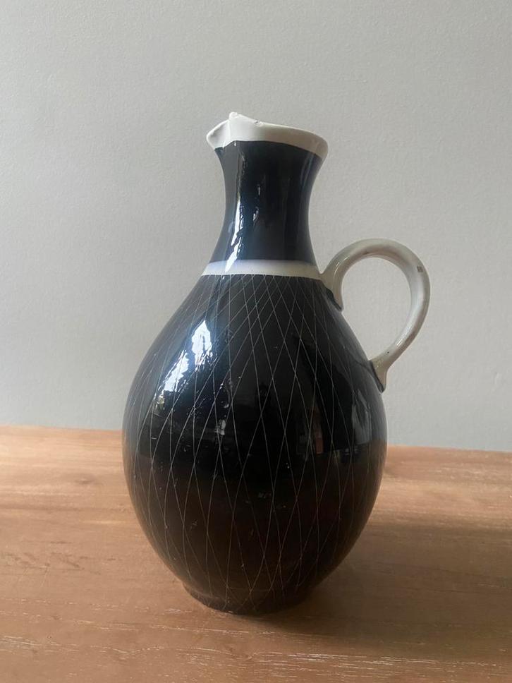 Vintage SMF Schramberg vaas - Mid-Century Modern, Huis en Inrichting, Woonaccessoires | Vazen, Gebruikt, Zwart, Minder dan 50 cm