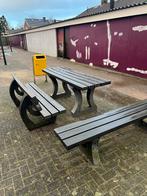 Kunststof Tafel met Bank, Tuin en Terras, Picknicktafels, Ophalen, Gebruikt, Rechthoekig, Overige materialen