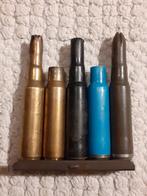 FAL clip met 5 verschillende hulzen (ONKLAAR) (SET1), Verzamelen, Ophalen of Verzenden, Landmacht, Nederland, Hulzen of Bodemvondsten