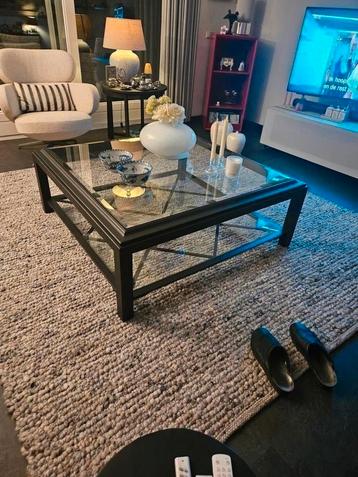 SALONTAFEL ZWART 120X120x45 beschikbaar voor biedingen