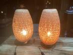 2 ikea böja tafellamp rotan, Huis en Inrichting, Lampen | Tafellampen, Ophalen of Verzenden, Zo goed als nieuw, Minder dan 50 cm