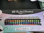 60 decotime twinmarkers incl houder, Hobby en Vrije tijd, Tekenen, Ophalen of Verzenden, Zo goed als nieuw