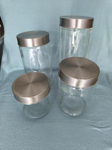 Voorraadpotten glas met draaideksel beschikbaar voor biedingen