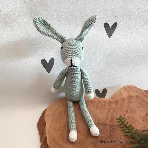 Handgemaakte knuffel konijn, Kinderen en Baby's, Kraamcadeaus en Geboorteborden, Nieuw, Ophalen of Verzenden