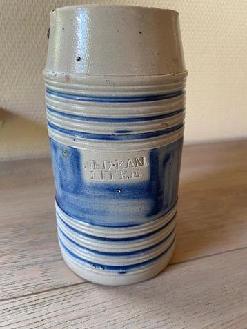 Antieke maatkan (1 litere) uit Westerwald – Ca. 1900 beschikbaar voor biedingen
