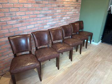 Timothy Oulton Mimi Eetstoelen (6x) - Kleur 'Vintage Cigar'  beschikbaar voor biedingen