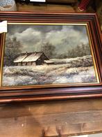 Winters landschap van C.H. Diemer. Schilderij., Antiek en Kunst, Kunst | Schilderijen | Klassiek, Ophalen of Verzenden