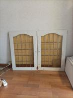 Kastdeuren met glas in lood, Ophalen, Gebruikt, 80 tot 100 cm, Binnendeur