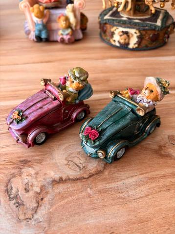 Antieke Teddybeer Autootjes - Set van 2 Speelgoedauto's beschikbaar voor biedingen