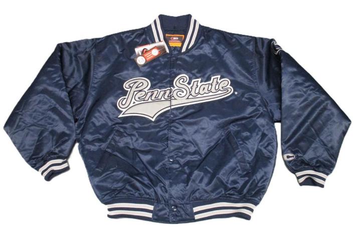 Penn state classic satin vintage bomber jacket navy blue XL, Kleding | Heren, Jassen | Winter, Nieuw, Maat 56/58 (XL), Blauw, Ophalen of Verzenden