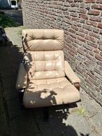 Retro vintage lederen stoel P.Schultz, Denemarken, Ophalen, Huis en Inrichting