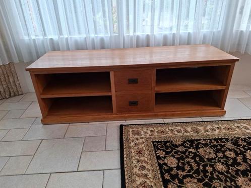 Teakhouten TV Meubel met Opbergruimte, Huis en Inrichting, Kasten | Televisiemeubels, Gebruikt, Minder dan 100 cm, 150 tot 200 cm