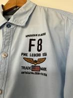 PME heren overhemd L licht bl. met logo, Blauw, Ophalen of Verzenden, Zo goed als nieuw, Halswijdte 41/42 (L)
