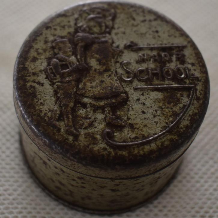 antiek spons blikje Goemans pudding Delft, Verzamelen, Blikken, Gebruikt, Overige, Ophalen of Verzenden