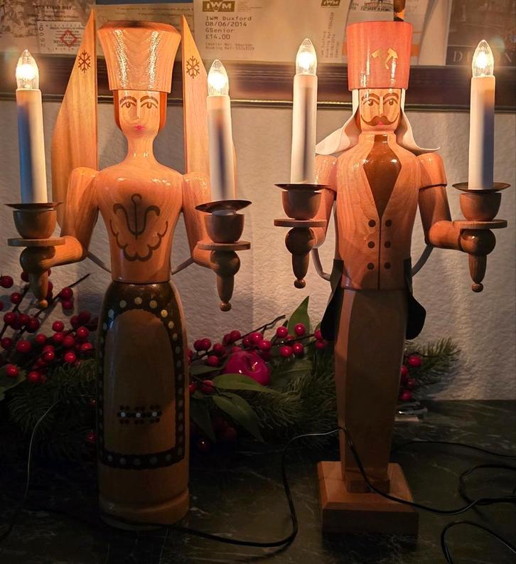 Originele Vintage Kerst decoraties uit het Ertsgebergte 🎄🎄, Diversen, Kerst, Gebruikt, Ophalen of Verzenden