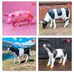 Tuinbeeld schaap polyester dieren, schapen, decorbeelden, Tuin en Terras, Tuinbeelden, Ophalen, Nieuw, Kunststof, Dierenbeeld