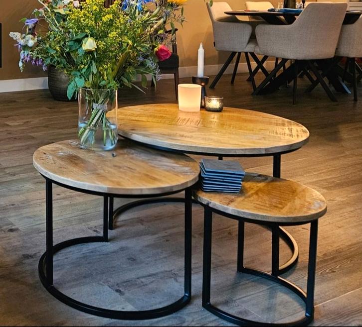 Mooie Mango Houten Salontafel, Huis en Inrichting, Tafels | Salontafels, Zo goed als nieuw, Minder dan 50 cm, 50 tot 100 cm, 50 tot 100 cm