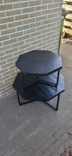 Hexagon bijzet- en/of salontafels, Huis en Inrichting, Tafels | Bijzettafels, Ophalen, Minder dan 45 cm, Gebruikt, 55 tot 75 cm