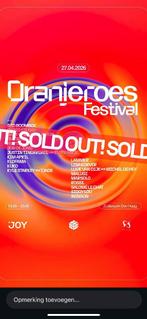 Oranje Roes ticket 2026, Tickets en Kaartjes, Eén persoon, Meerdaags