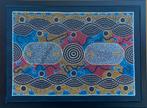 Abstract Aboriginal Art Schilderijen acryl op canvas, Antiek en Kunst, Kunst | Niet-Westerse kunst, Ophalen