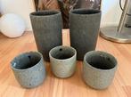 Mooie set bloempotten, samen 20 euro,  17x30cm 14x14cm, Tuin en Terras, Bloempotten, Ophalen, Rond, Zo goed als nieuw, Minder dan 25 cm