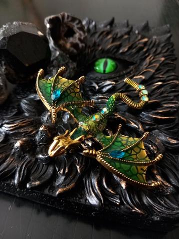Draken broche, dragon, draak, fantasy beschikbaar voor biedingen