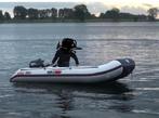 Te koop Yam rubberboot 3,80, incl 6pk motor, aluminium bodem, Ophalen, Gebruikt, Overige typen, Motorboot